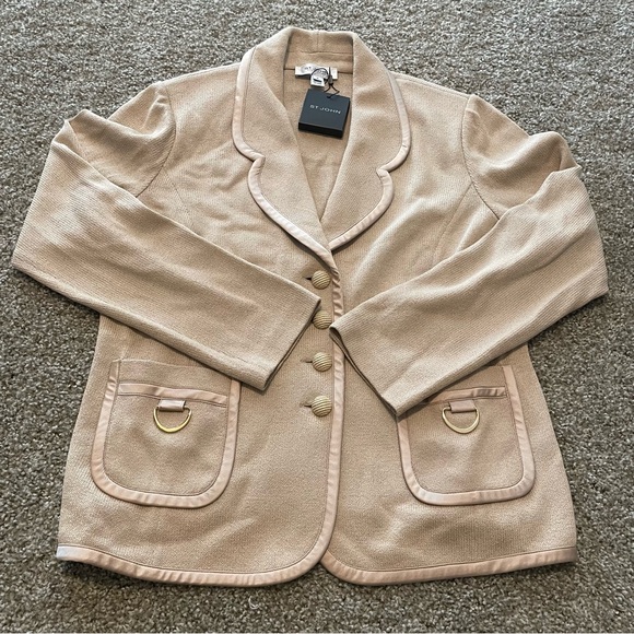 NWT St. John Santana knit blazer wool sz 16 - Picture 1 of 8